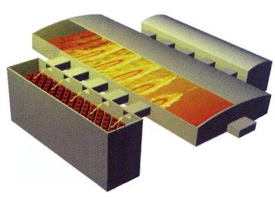 China Horno del tanque de vidrio dual encendido cruzado del combustible ISO45001 en venta