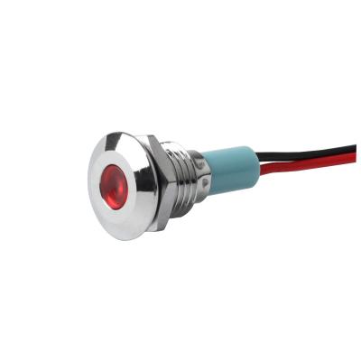 China Industrial Control Equipment 10mm LED Indicator Lights Waterproof Metal LED Indicator AC 220 Volt for sale