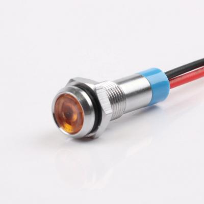 China 3V/6V/12V/24V/220V Industrial Small Control Equipment 6mm Metal LED Indicator Waterproof Power Indicator for sale