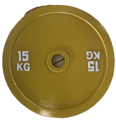 China Universal High Quality Cheap Gym And Home Equipment Color Barbell Cast Iron Dishes For Exercise for sale