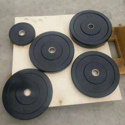 China Commercial Use Black Bump Plates For Weight Lifting Rubber Bumper for sale