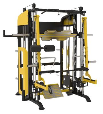 China Factory price universal multi functional blacksmith machine for home and gym use with leg press and movable arm for training for sale