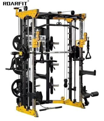 China Commercial Home Gym Equipment Multifunctional Fitness Station with Adjustable Squat Rack and Moving Arm Function for sale