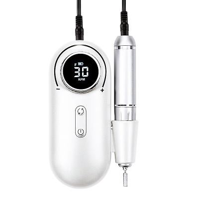 China New Best Selling Portable Professional Plastic 30000RPM Strong Rechargeable Electric Nail Drill for sale