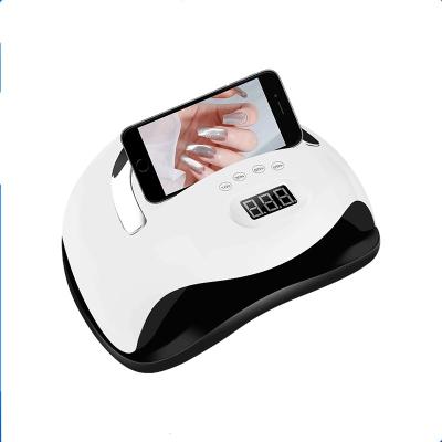 China Latest Style Nail Lamp 168W Plastic Nail Gel Polish LED Dryer UV Nail Lamp for sale