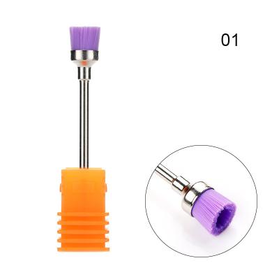 China Purple Electric Nail Drill Cleaning Brush Nail Art Nail Polish Color Brush for sale