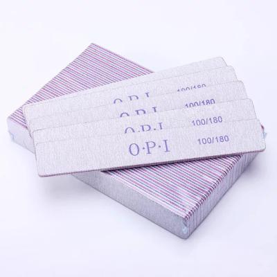 China Fashionable Gray Nail File Remove Gel Polish Nail Art Nail File Block Can Be Washed With Water Rectangle 100/180 for sale