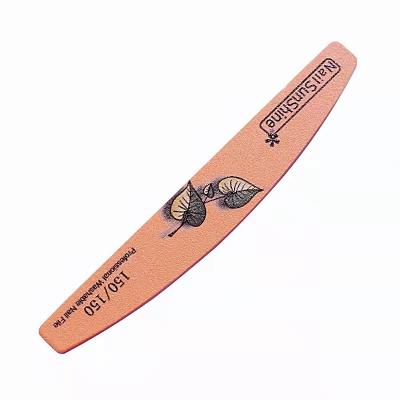 China 80/100/180/240 Fashionable High End Custom Nail File Half Moon Nail File Buffer Custom Polishing Nail File for sale