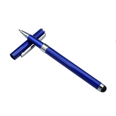 China Hot Selling Blue Business Color Metal Touch Screen Pen With Roller Tip Pens Custom Logo Stylus Pens for sale