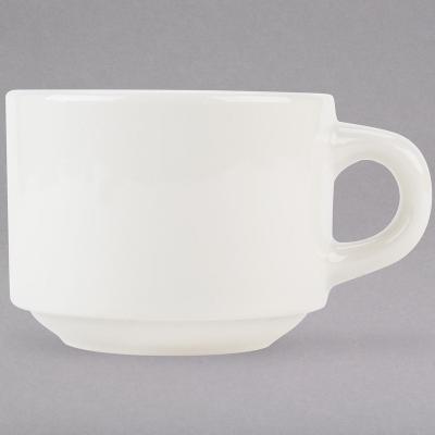 China Sustainable Tuxton TRE-023 Reno/Nevada 7 oz. Stackable Eggshell China Mug for sale