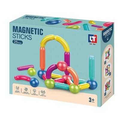 China Construction Toy Play Balls Easy Rod Toys Play Set Children 25pcs Magnetic Sticks Block for sale