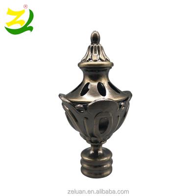 China Minimalist ZELUAN World Products Best Selling Antique Brass Window Curtain Finials, Wrought Iron Fence Finials for sale