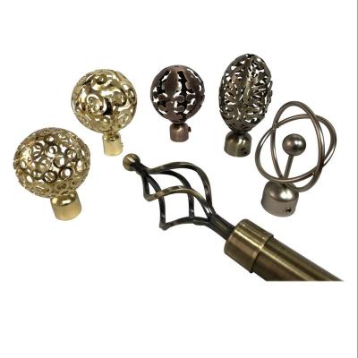 China ZELUAN Curtain Rod End Cap With Low Rustic Hot Sale Price for sale