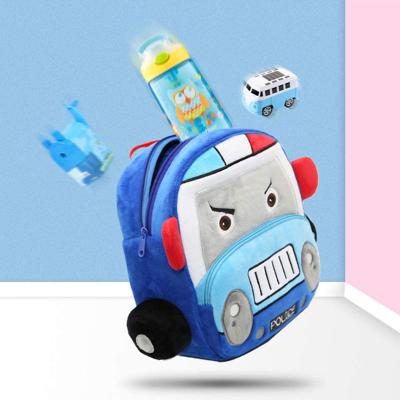 China Cute Kindergarten Shape Cute Car Kindergarten Plush Backpack Small Preschool Kids Backpack School Bags For Girls 3-6 Year Boys for sale