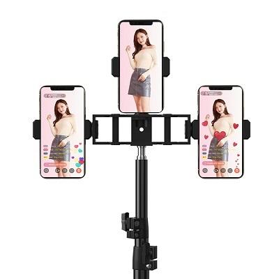 China Universal High-grade Metal Nylon+fiber nylon+fiber Phone Adjustable Live Clip Support Multifunctional Rotating Lazy Clip Phone Clip for sale