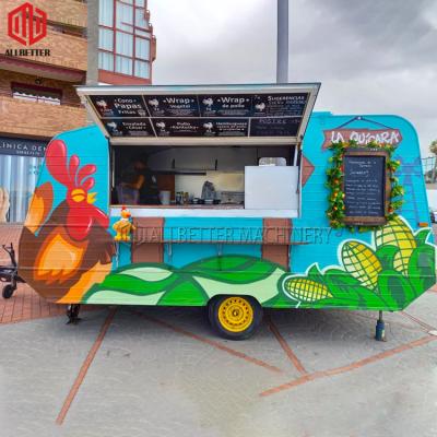 China Custom Mobile Kitchen Cart Mobile Cart Fast Food Fast Food Caravan Food Trailer Hot Dog Stand Bar Plant Vegetable Ice Cream Cart Mobile Street Food Cart for sale