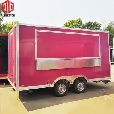 China Cheap Mobile Hot Dog Cart Mobile Buffet Food Van Trailer Mobile Food Cart Vegetable Processing Factory New Design Food Truck Model For Sale for sale