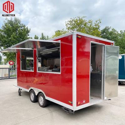 China Factory Price Mobile Food Van Fast Food Vegetable Processing Carts Mobile Ice Cream Cart Kitchen Coffee Cart Food Trailer With Kitchen for sale