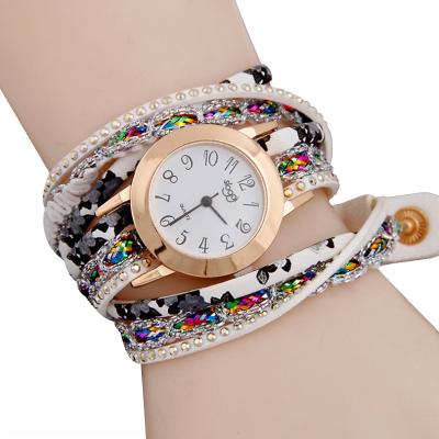 China Popular women's twist bracelet watch automatic date silver silk candy color quartz watch ladies for sale