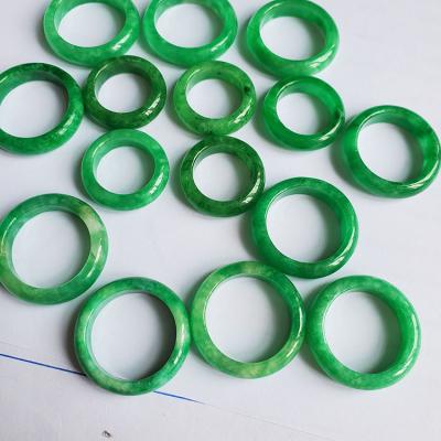 China Green Trendy Trendy Jade Band Ring For Women from Jade Jewelry Natural Jadeite Stone for sale