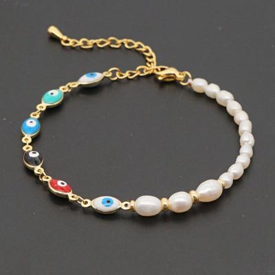 China BOHEMIA BOHEMIA Fashion BB1002 Lucky Bracelet Jewelry Freshwater Pearl Beaded Bolo Eye Protection Bad for sale