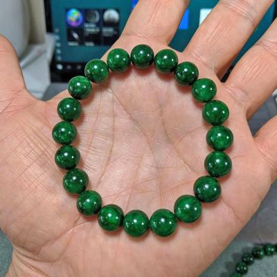 China Natural Jade Stone Jade Bangle Bracelet BN5353 Beads Green Jade Bangle Bracelet for sale