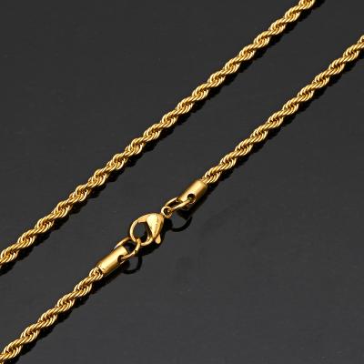 China Hiphop SN9001 Jewelry Chain IPG Plated Stainless Steel Rope Chains for sale