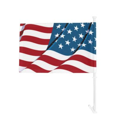 China Sports Club 2021 American Car Flag Glass Country Licensed Car Flags Custom US Car Windows White Flags for sale