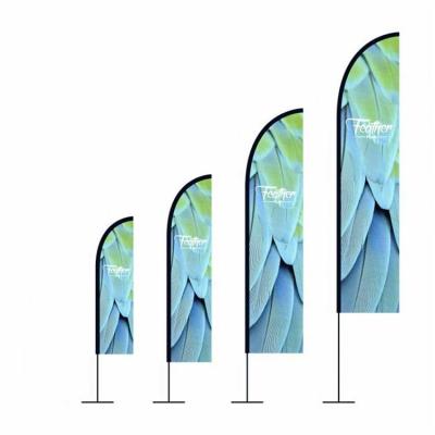 China Custom Sports Club Beach Flag Feather Teardrop Banners Graphic Printed Advertising Decoration Flag for sale