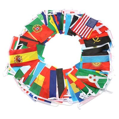 China Sports Club Bunting Triangular Flags String National Banner String Flags Custom for sale