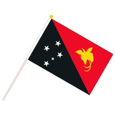 China Sports Club 5*8 Inches Flag 14*21cm Hand Small Size National Flag Papua New Guinea Waving Flag for sale