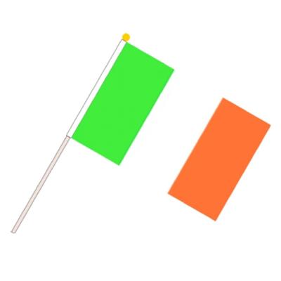 China Sports Club Ireland 14x21cm Hand Flags Scroll Mini Small Flag Country Ireland Flag For Family Sports Decoration for sale