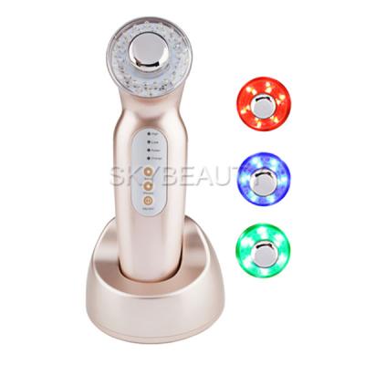 China Anti-Puffiness Factory Customize Portable Ionic Rechargeable Light Photon Ultrasonic Face Lift Beauty Device for sale