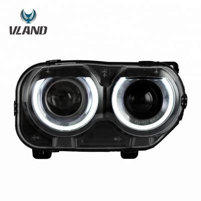 China Automobile lamp vland factory manufacture wholesale high quality wholesales LED head lamp headlight for Dodge Challenger 2018-UP head light for sale