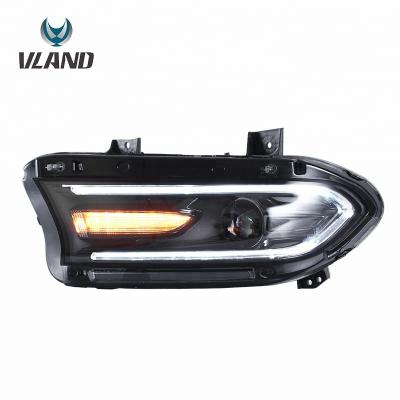 China LED Turn Signal VLAND Manufacturer For Car LED Car Head Light For 2015 Dodge Charger Car Head Light for sale