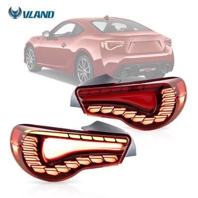 China Turn Signal With Indicators Vland Manufacture Factory LED Sequential Tail Lights For BRZ Subaru 2013-2020 Rear Lights GT86 FT86 Taillight 2012-2020 For Toyota 86 for sale