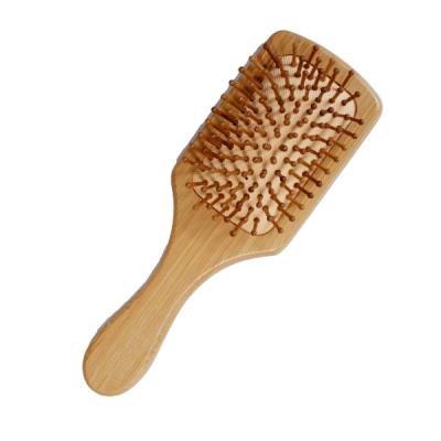 China Hot-selling Sustainable Private Label Detangling Paddle Comb Wooden Anti-Static Massage Comb Eco-Friendly Bamboo Hair Brush for sale