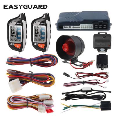 China EASYGUARD 2 Way LCD Display Beeper Display Remote Start Car Alarm System Fit For DC12V Cars for sale