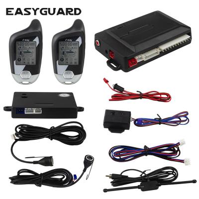 China LCD Display EASYGUARD 2 Way Wireless Car Alarm System With Ultrasonic LCD Beeper Display Sensor for sale