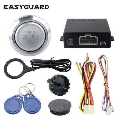 China Arm / Lock DC12V silver keyless button push button start switch go rfid car alarm for sale