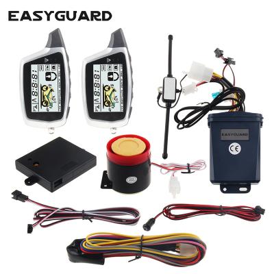 China Remote Engine Start Scooter LCD Beeper 2 Way Motorcycle Alarm System with Engine Start Starter and Remote Microwave Detector for sale