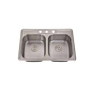 China Without Faucet Top Quality Competitive Price Modern Design Wash Sink Kitchen 304 Stainless Steel Double for sale