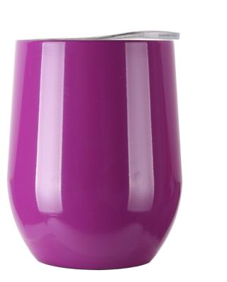 Chine 12 Ounce Sustainable Stemless Stainless Steel Wine Glass, Unbreakable Double Wall Vacuum Insulated Tumbler Wine Cup With Lid à vendre