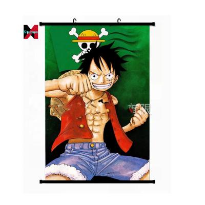 China Modern Poster Anime One Piece Wall Scrolls With Hanging Rods for sale