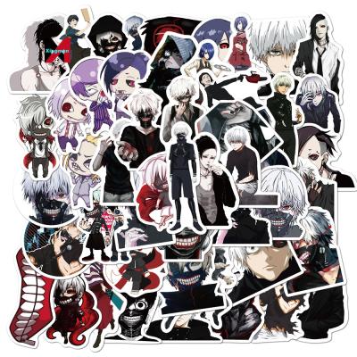 China Decorative Sticker 50 Pcs Hot Anime Tokyo Ghoul Stickers Phone Computer Guitar Skateboard Waterproof Stickers for sale