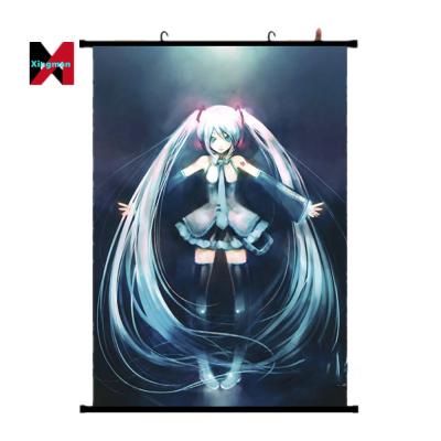 China Anime Miku Anime Picture Wholesale Star Hatsune Poster Scroll Painting Wall Scroll Custom Posters for sale