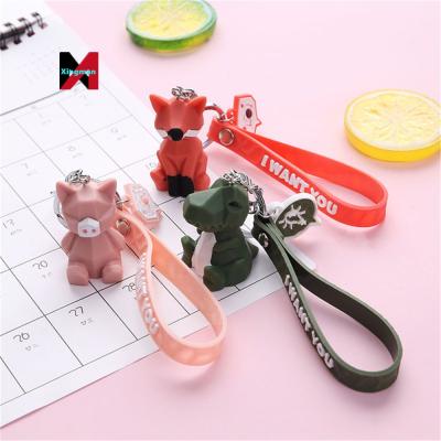 China Creative Geometric Cute Anime Key Chain PVC Anime Key Chain Leye Accessories Bag Factory Supply Cute Original Design for sale