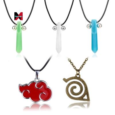 China Hokage Tsunade Uzumaki Akatsuki CLASSIC Red Cloud Necklace Mens Boys Jewelry Anime Pendant Gift for sale