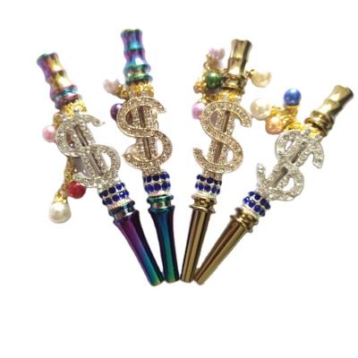 China Free Type Smoking Tips Bling New Styles Luxury Morden Hookah Glass Blunt Holder US $ Dollar Sign Women Accessories for sale