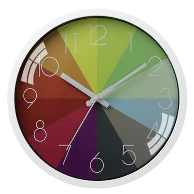 China 12 inch Modern Non-ticking Colorful Triangle Silent Quartz Field Quiet Movement Printing Wall Clock for Office, Bathroom, Living Room for sale